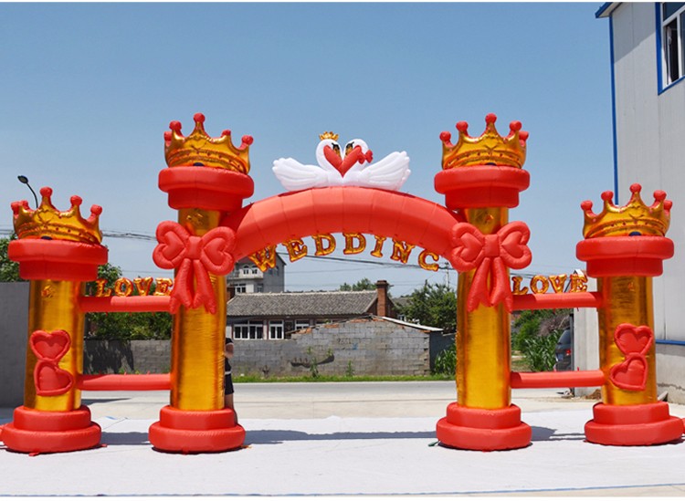 茂名红色婚庆气模拱门